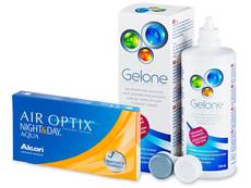 Air Optix Night and Day Aqua (6 linser) + Gelone linsvätska 360 ml