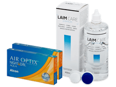 Air Optix Night and Day Aqua (2x3 linser) + Laim Care linsvätska 400 ml