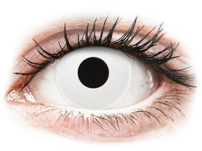 Vita WhiteOut kontaktlinser - med styrka - ColourVUE Crazy (2 linser)