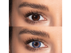 Blåa kontaktlinser - med styrka - TopVue Color (10 linser)