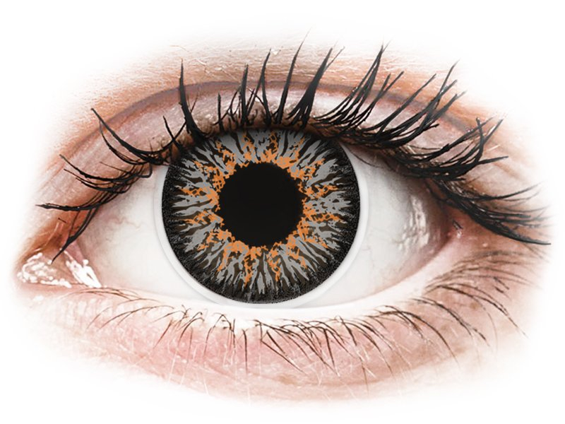 Gråa Glamour kontaktlinser - med styrka - ColourVUE (2 linser)