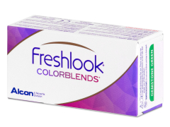 Blåa linser - FreshLook ColorBlends - Med styrka (2 linser)