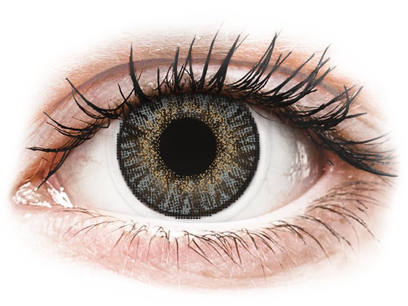 Gråa kontaktlinser - FreshLook ColorBlends - Med styrka (2 linser)