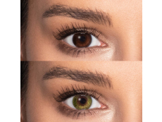 Gröna kontaktlinser - FreshLook Colors - Med styrka (2 linser)