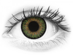 Gröna kontaktlinser - FreshLook One Day Color - Med styrka (10 linser)