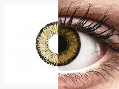 Mörkbruna Hazel linser - SofLens Natural Colors - med styrka (2 linser)