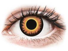 Orange Werewolf plano endagskontaktlinser - ColourVUE Crazy (2 linser)