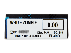 Vita Zombie plano endagskontaktlinser - ColourVUE Crazy (2 linser)