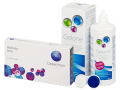 Biofinity Toric (6 linser) + Gelone linsvätska 360 ml