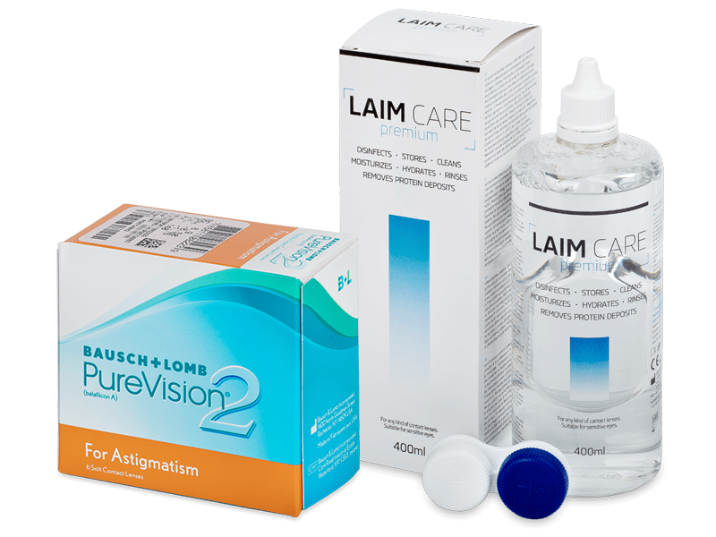 PureVision 2 for Astigmatism (6 linser) + Laim-Care linsvätska 400 ml
