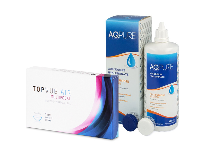 TopVue Air Multifocal (3 linser) + AQ Pure Linsvätska 360 ml