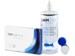 TopVue Air (6 linser) + LAIM-CARE Linsvätska 400 ml