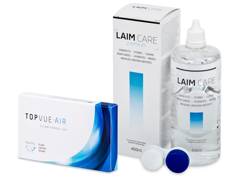 TopVue Air (6 linser) + LAIM-CARE Linsvätska 400 ml