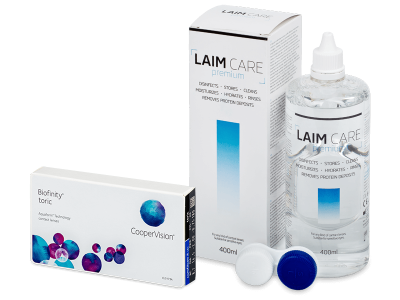 Biofinity Toric (6 linser) + Laim-Care linsvätska 400 ml