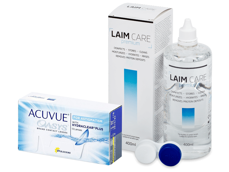 Acuvue Oasys for Astigmatism (12 linser) + Laim-Care linsvätska 400 ml