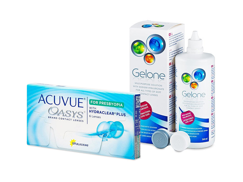 Acuvue Oasys for Presbyopia (6 linser) + Gelone linsvätska 360 ml