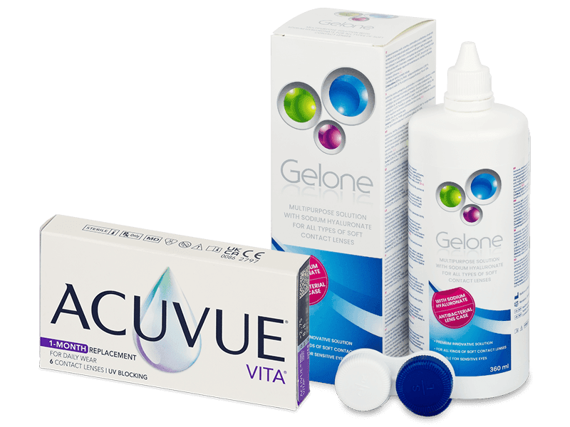 Acuvue Vita (6 linser) + Gelone linsvätska 360 ml