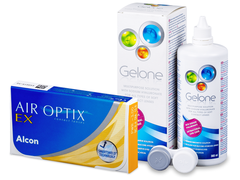 Air Optix EX (3 linser) + Gelone linsvätska 360 ml
