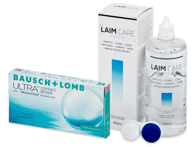 Bausch + Lomb ULTRA (3 linser) + Laim Care linsvätska 400 ml