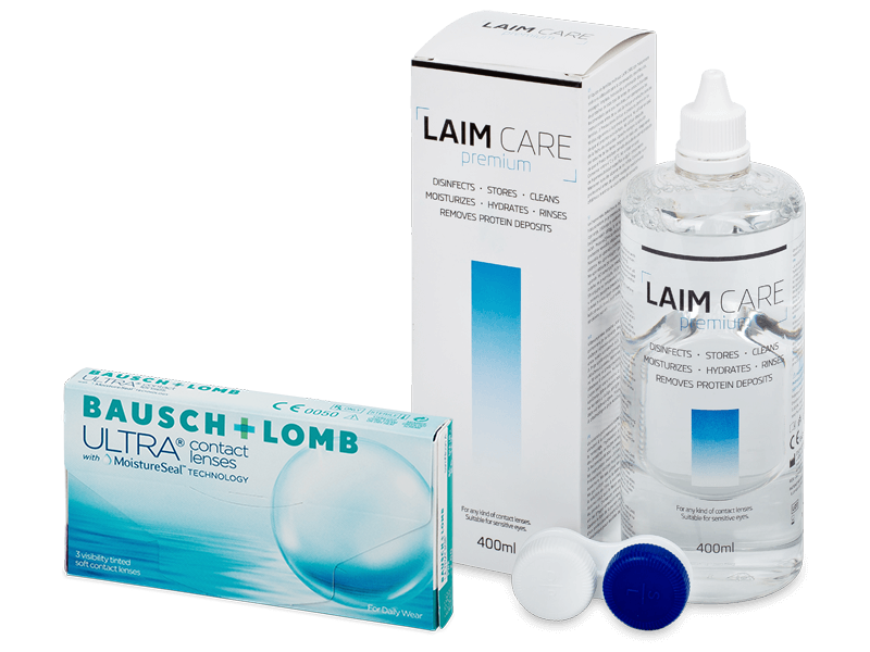 Bausch + Lomb ULTRA (3 linser) + Laim-Care linsvätska 400 ml
