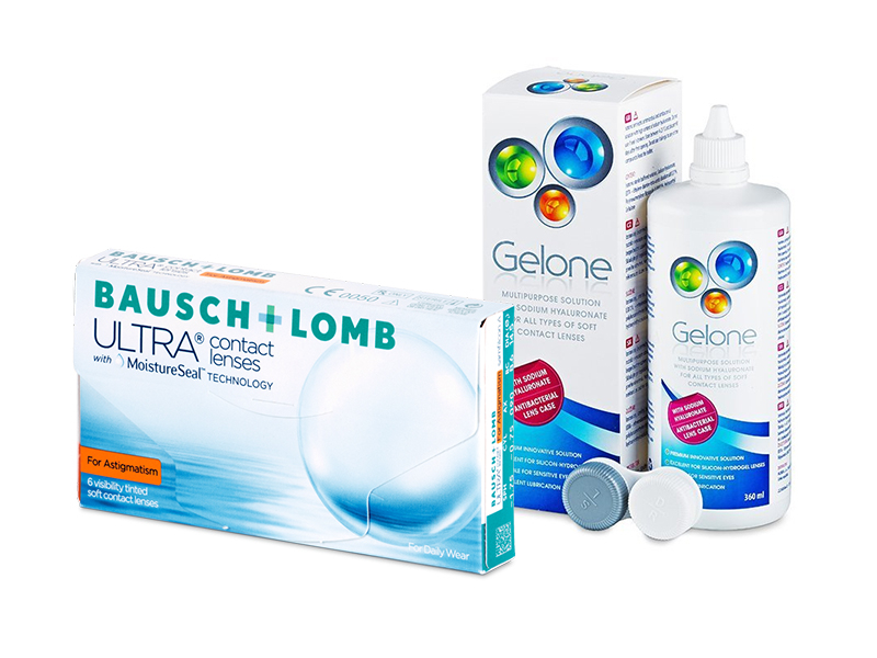 Bausch + Lomb ULTRA for Astigmatism (6 linser) + Gelone linsvätska 360 ml