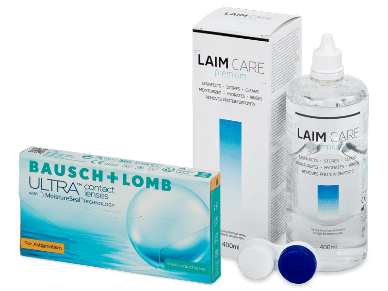 Bausch + Lomb ULTRA for Astigmatism (6 linser) + Laim Care linsvätska 400 ml