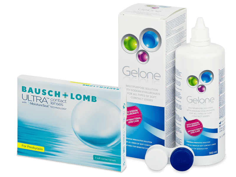 Bausch + Lomb ULTRA for Presbyopia (3 linser) + Gelone linsvätska 360 ml