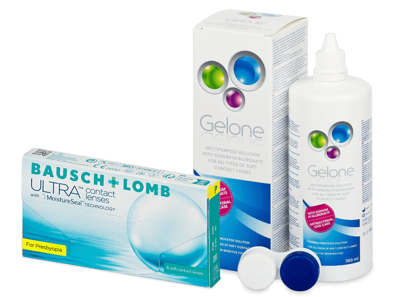 Bausch + Lomb ULTRA for Presbyopia (6 linser) + Gelone linsvätska 360 ml