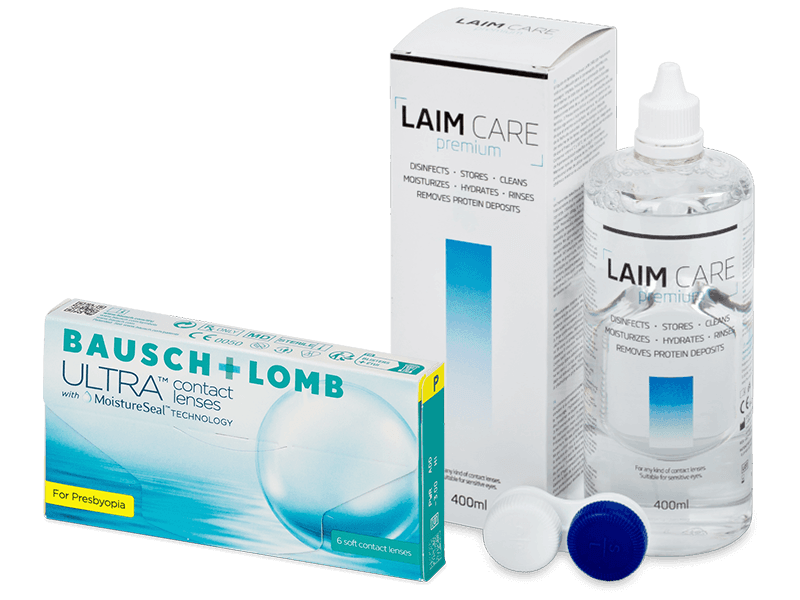 Bausch + Lomb ULTRA for Presbyopia (6 linser) + Laim Care linsvätska 400 ml