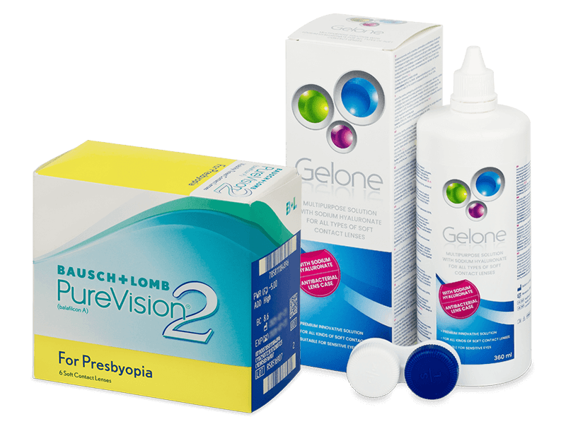 PureVision 2 for Presbyopia (6 linser) + Gelone linsvätska 360 ml