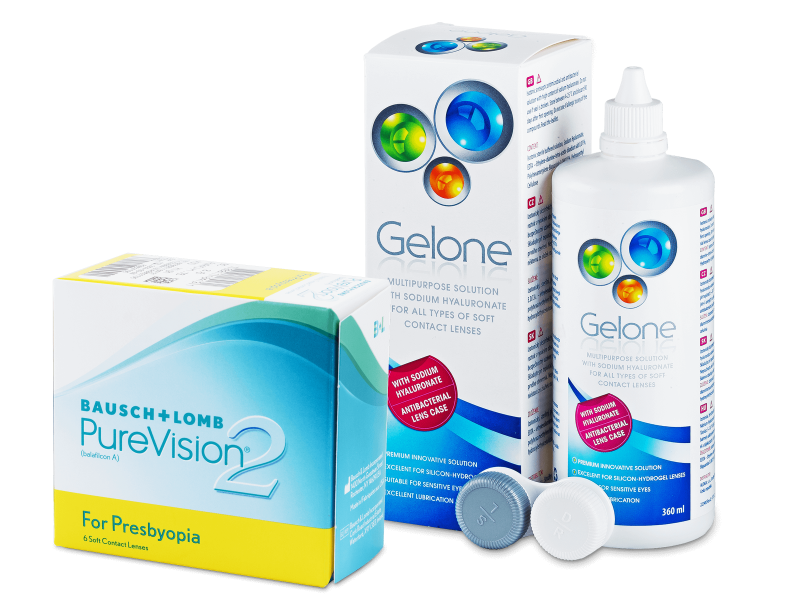 PureVision 2 for Presbyopia (6 linser) + Gelone linsvätska 360 ml