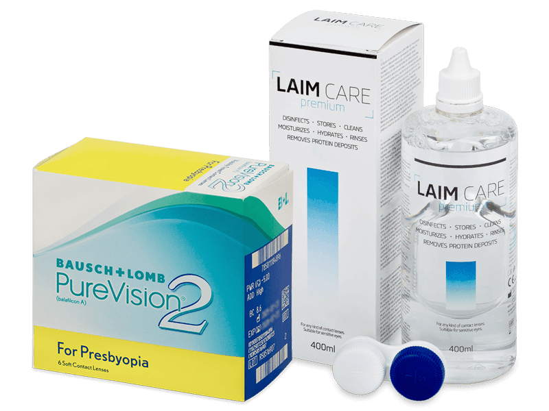 PureVision 2 for Presbyopia (6 linser) + Laim Care linsvätska 400 ml