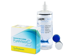 PureVision 2 for Presbyopia (6 linser) + Laim-Care linsvätska 400 ml
