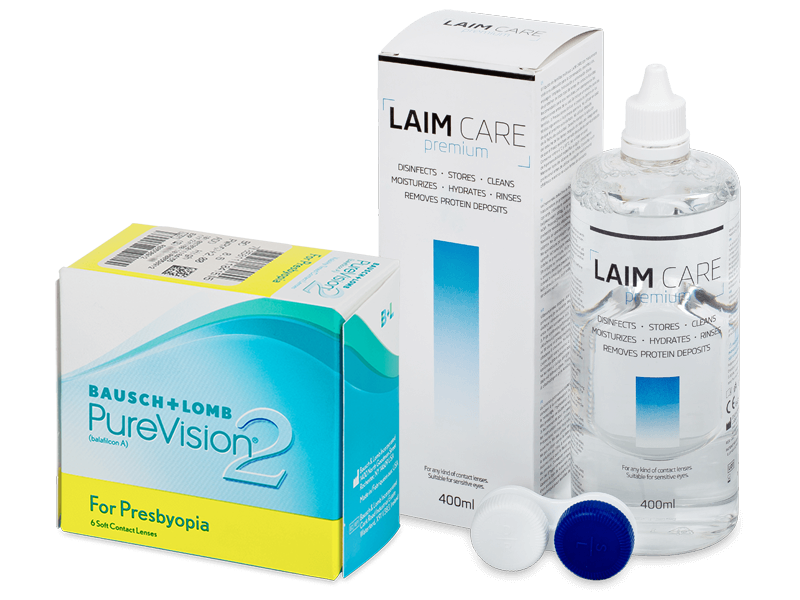 PureVision 2 for Presbyopia (6 linser) + Laim-Care linsvätska 400 ml
