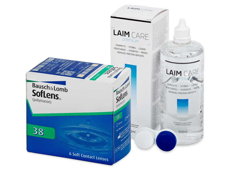 SofLens 38 (6 linser) + Laim-Care linsvätska 400 ml