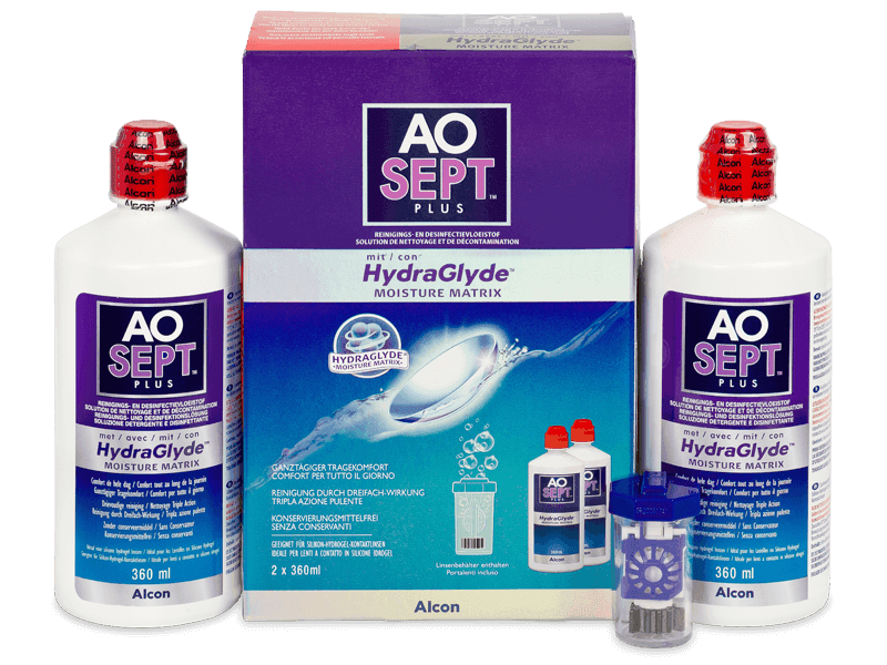 AO SEPT PLUS HydraGlyde Linsvätska 2 x 360 ml