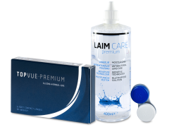 TopVue Premium (6 linser) + LAIM-CARE Linsvätska 400 ml