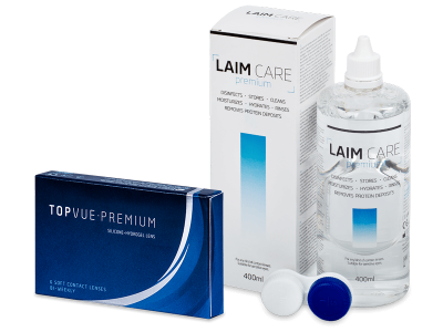 TopVue Premium (6 linser) + LAIM-CARE Linsvätska 400 ml