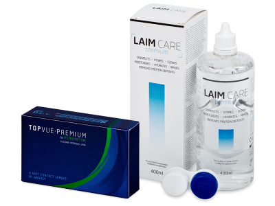 TopVue Premium for Astigmatism (6 linser) + Laim-Care Linsvätska 400 ml