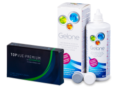 TopVue Premium for Astigmatism (3 linser) + Gelone Linsvätska 360 ml