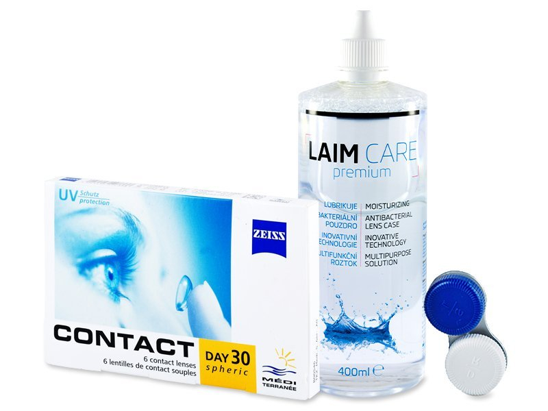 Carl Zeiss Contact Day 30 Spheric (6 linser) + Laim-Care linsvätska 400 ml