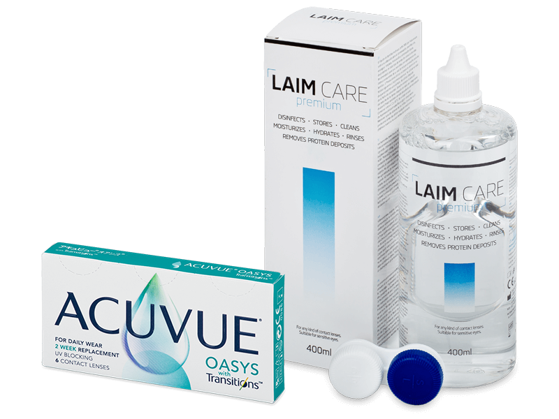 Acuvue Oasys with Transitions (6 linser) + Laim-Care linsvätska 400 ml