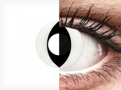 CRAZY LENS - Cat Eye White - Endags icke-Dioptrisk (2 linser)