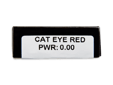CRAZY LENS - Cat Eye Red - Endags icke-Dioptrisk (2 linser)