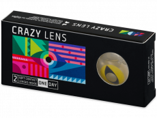 CRAZY LENS - Cat Eye Yellow - Endags icke-Dioptrisk (2 linser)