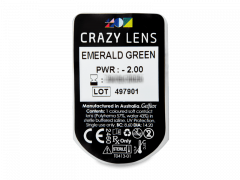 CRAZY LENS - Emerald Green - Endags dioptrisk (2 linser)