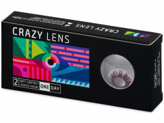 CRAZY LENS - Harlequin Black - Endags dioptrisk (2 linser)