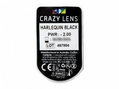 CRAZY LENS - Harlequin Black - Endags dioptrisk (2 linser)