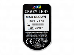 CRAZY LENS - Mad Clown - Endags dioptrisk (2 linser)