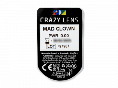 CRAZY LENS - Mad Clown - Endags icke-Dioptrisk (2 linser)